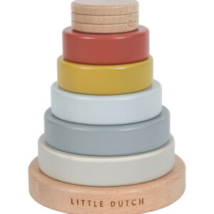 wooden stacking rings tower