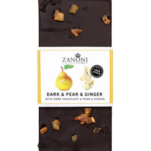 Zanoni dark, pear & ginger Vegan chocolate